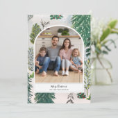 魅惑的な冬の森クリスマスフォトカード シーズンカード (スタンド正面)