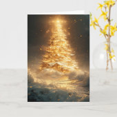 魅惑的な冬の輝き カード (黄色い花)
