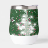 魅惑的な冬の輝くクリスマスツリー (左面)