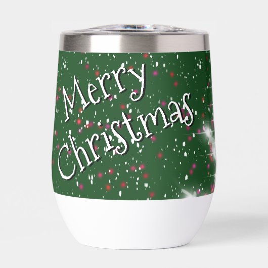 魅惑的な冬の輝くクリスマスツリー (正面)