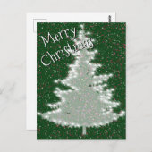 魅惑的な冬の輝くクリスマスツリー ポストカード (正面/裏面)