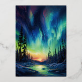 魅惑的な冬 | ノーザンラ結婚イト 箔招待状 (裏面)