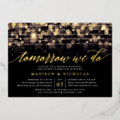 魅惑的な夕べ |リハーサルディナー 箔招待状 (正面)