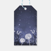 魅惑的な夕暮れの空の星と結婚葉 ギフトタグ (裏面)