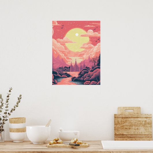 魅惑的な夕暮れ ポスター (キッチン)