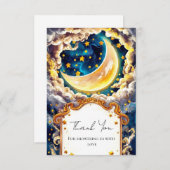 魅惑的な天の赤ちゃんシャワー サンキューカード (正面/裏面)