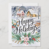 魅惑的な小さな贈り物の幸せな冬 シーズンカード (正面)