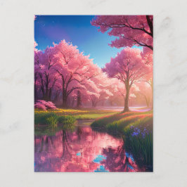 魅惑的な川のチャーム ポストカード