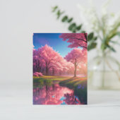 魅惑的な川のチャーム ポストカード (スタンド正面)