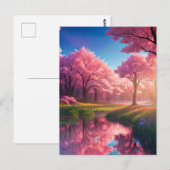 魅惑的な川のチャーム ポストカード (正面/裏面)