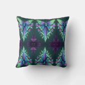 魅惑的な庭の神秘的な月に照らされた妖精 クッション (裏面)