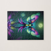 魅惑的な庭の神秘的な月に照らされた妖精 ジグソーパズル (横)