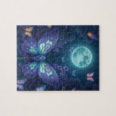 魅惑的な庭の神秘的な月に照らされた妖精 ジグソーパズル (横)