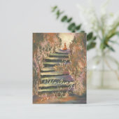 魅惑的な庭園のキツネはカスタマイズ可能 ポストカード (スタンド正面)