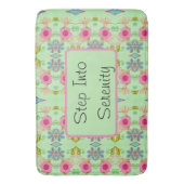 魅惑的な折衷庭園：静けさにステップイン バスマット (正面縦)