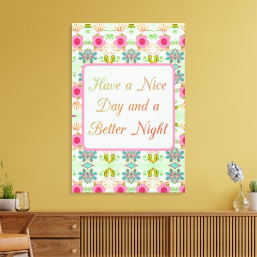 魅惑的な折衷的な庭園：美しいにレベル キャンバスプリント (インサイチュ (リビング))