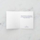 魅惑的な抽象芸術ブルー金ゴールドありがとう サンキューカード (内部)