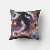 魅惑的な抽象芸術星雲 クッション (裏面)