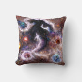 魅惑的な抽象芸術星雲 クッション (正面)