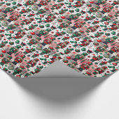 魅惑的な木製のくるみ割り器の水彩背景 ラッピングペーパー (角)