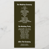 魅惑的な森林照明ライトウェディングプログラム プログラム (裏面)