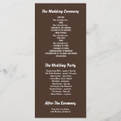 魅惑的な森林蛍の結婚式のプログラム プログラム (裏面)