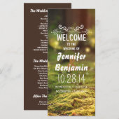 魅惑的な森林蛍の結婚式のプログラム プログラム (正面/裏面)