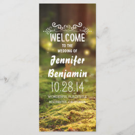 魅惑的な森林蛍の結婚式のプログラム プログラム