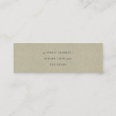 魅惑的な淡い色のブルーシルバーロータスフローラアドレス スキニー名刺 (裏面)