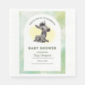 魅惑的な漫画ゼブラベビーシャワー紙ナプキン スタンダードランチョンナプキン (正面)