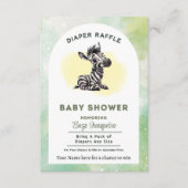 魅惑的な漫画ゼブラ赤ちゃんシャワー エンクロージャーカード (正面)