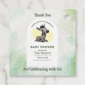 魅惑的な漫画ゼブラ赤ちゃんシャワー フェイバータグ (裏面)