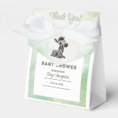 魅惑的な漫画ゼブラ赤ちゃんシャワー フェイバーボックス (正面サイド)