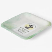 魅惑的な漫画ゼブラ赤ちゃんシャワー ペーパープレート (傾斜あり)