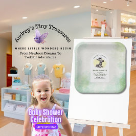 魅惑的な漫画ゼブラ赤ちゃんシャワー ペーパープレート