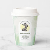 魅惑的な漫画ゼブラ赤ちゃんシャワー 紙コップ (裏面)
