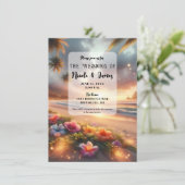 魅惑的な熱帯ビーチマジカルハイビスカス結婚ズ 招待状 (スタンド正面)