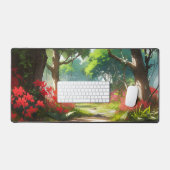 魅惑的な熱帯林の春 デスクマット (キーボード&マウス)