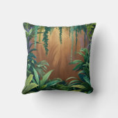 魅惑的な熱帯林経路 クッション (裏面)