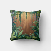 魅惑的な熱帯林経路 クッション (正面)