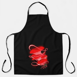 魅惑的な白熱［赤熱］光を放つオイスターレッドマッシュルーム エプロン