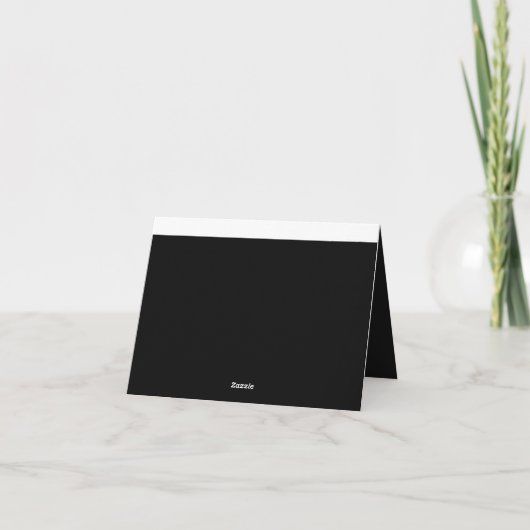 魅惑的な白黒の写真を見る サンキューカード (裏面)