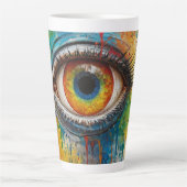 魅惑的な目 カフェラテマグ (正面)