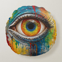 魅惑的な目 ラウンドクッション