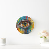 魅惑的な目 ラウンド壁時計 (ホーム)
