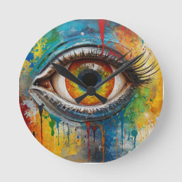 魅惑的な目 ラウンド壁時計