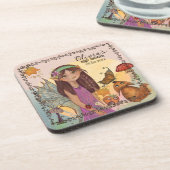 魅惑的な秋の妖精の赤ちゃんシャワーコースター コースター (左側)