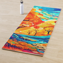 魅惑的な秋の月光の道 ヨガマット