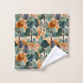 魅惑的な秋の木 バスタオルセット (ウォッシュタオル)