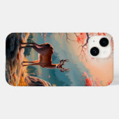 魅惑的な秋の鹿の森のシーン デザイン Case-Mate iPhoneケース (裏面 (横))